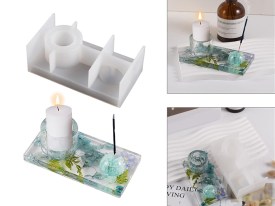 Molde silicona porta vela y porta sahumerio